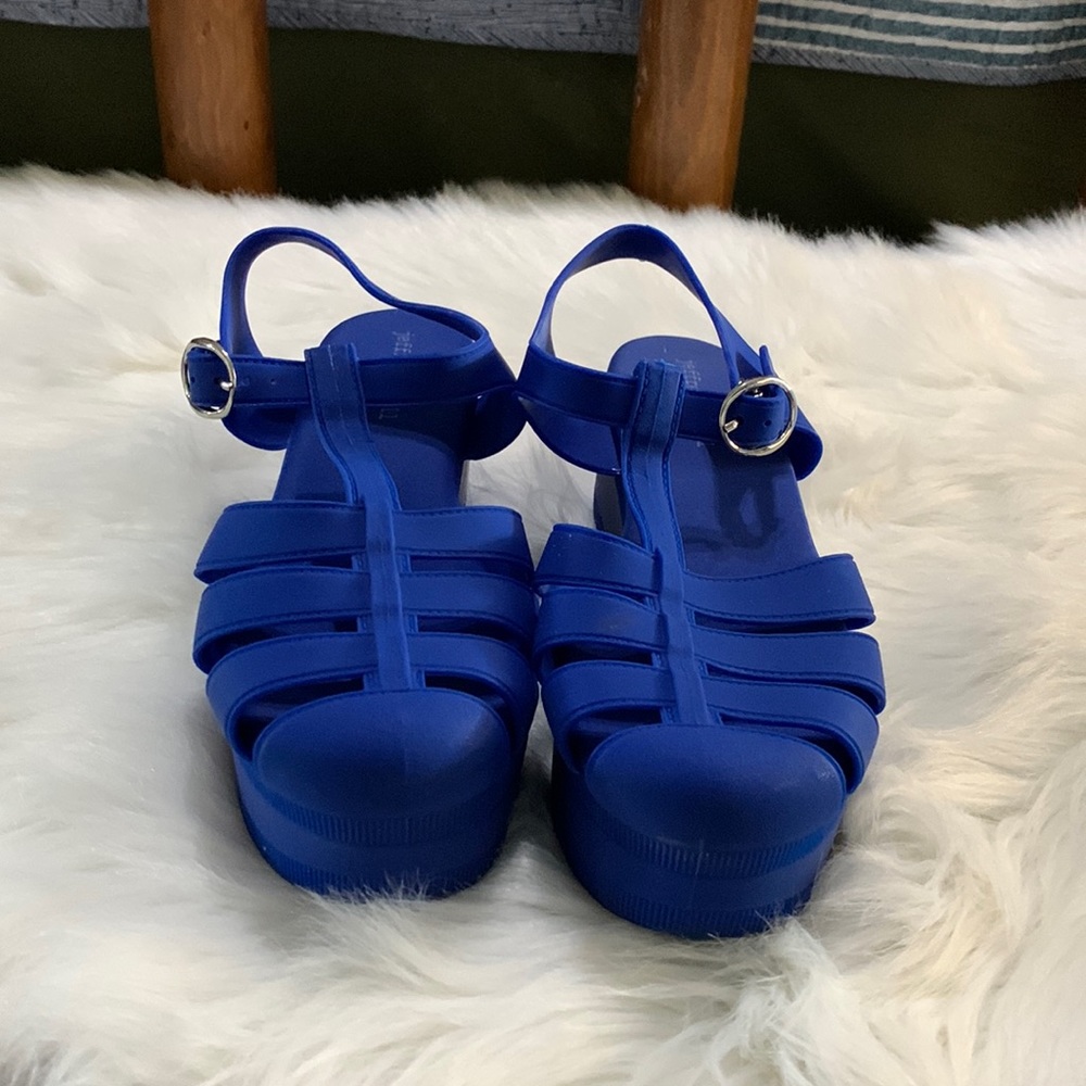 Jeffrey Campbell Blue Jelly Platforms